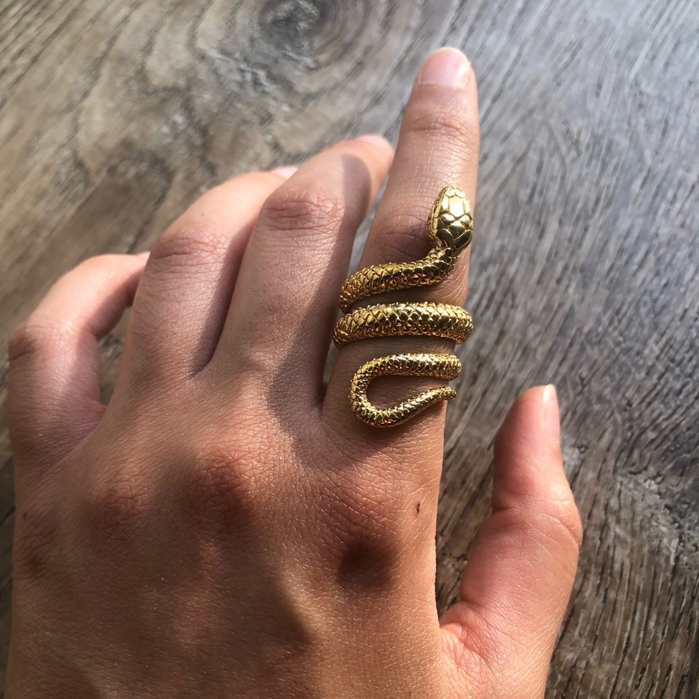 Gold Snake Ring - Picture 3 of 3